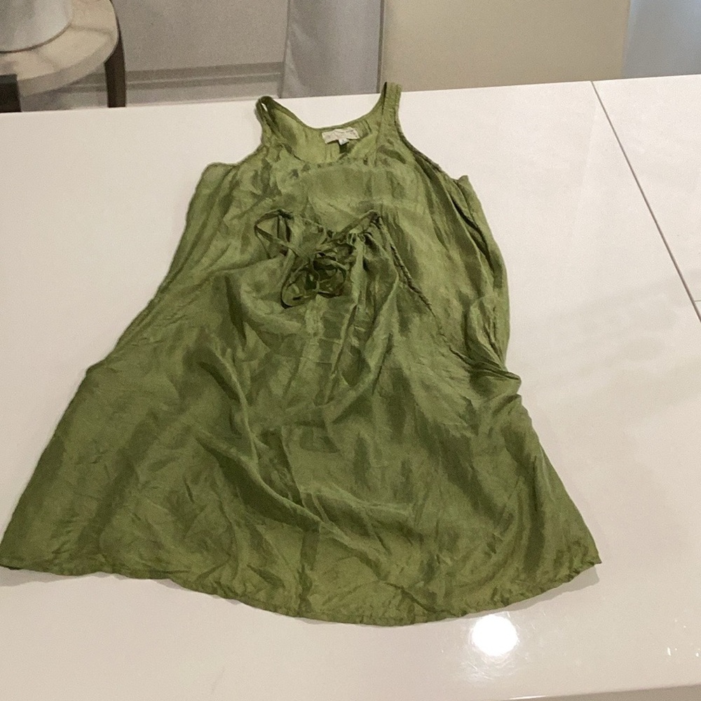 Olive Green Sleeveless Dress